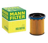 MANN-FILTER Oil Filter Insert HU 8016 - 70mm OD 27mm ID 73mm H - for Opel Astra K, Astra K Estate