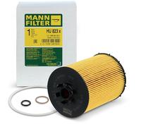 MANN-FILTER Oil filter HU 823 x with seal Filter Insert BMW: 6 Coupe, 5 Saloon, X5, MORGAN: Plus Eight