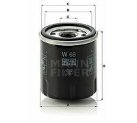 MANN-FILTER, W 68 Oil Filter | For Passenger Cars, Highest Filtration Performance, Engine Protection, High Quality Sealing, True OE Engineering
