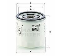MANN-FILTER W 7008 Oil Filter for FORD,FORD AUSTRALIA,MAZDA,MORGAN,VOLVO