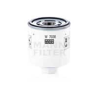 Mann Filter - Oil Filter W 7038, Spin-On 76mm OD x 92mm H (63mm ID) for Cars & Transporters