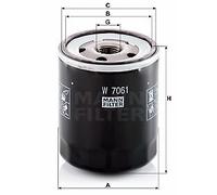 W 7061 Oil Filter Fits Mazda 3 Saloon Hatchback CX-3 CX-5 CX-7 Cx-30 Mann Filter