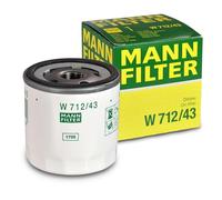 x1 Mann Oil Filter w712/43 with one anti-return valve Replaces W712/43(10)