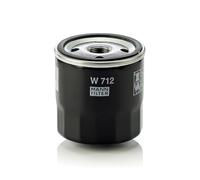 Original MANN-FILTER Oil filter W 712 - Ventilation- & Hydraulics filter - For Passenger Cars and Utility Vehicles