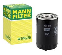 MANN-FILTER, W 940/25 Oil Filter | For Passenger Cars, Highest Filtration Performance, Engine Protection, High Quality Sealing, True OE Engineering