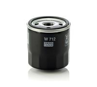 Original MANN-FILTER Oil filter W 712 - Ventilation- & Hydraulics filter - For Passenger Cars and Utility Vehicles