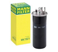 MANN-FILTER Fuel Filter WK 735/1 – 76mm x 188mm – Fits Audi A6/Allroad 2.7 & 3.0 TDI