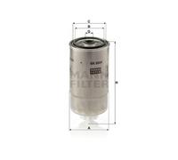 Mann Filter Fuel Filter WK 854/4 - Screw-On, 84mm x 170mm - Fits Fiat Ducato, Citroen, Peugeot