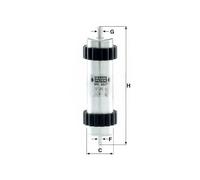 MANN Fuel In-Line Filter 55mm Outer Diameter Replacement Fits Audi A6 Allroad A7