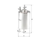 MANN-FILTER Fuel Filter WK 720/6 In-Line 75mm Outer Diameter 183mm Height for Audi Seat