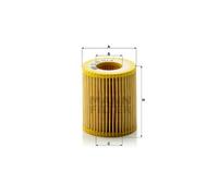 Mann Filter Oil Filter HU 711/4x - 64mm OD 31mm ID 74mm H - Fits Alfa Romeo, Cadillac, Fiat