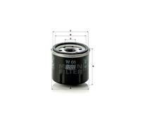 MANN W66 Oil Filter Fits Renault Twingo 1.2 1.2 TCe 100 1.2 16V 1.2 Turbo