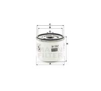 MANN-FILTER W 7057 Oil filter