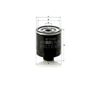 MANN-FILTER W 712/52 Oil Filter - for Cars + Transporters