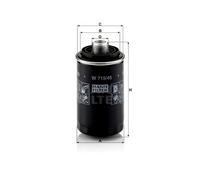 MANN W719/45 Oil Filter Service Replacement Fits Skoda Yeti 1.8 TSI 4x4