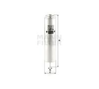 WK5005/1 Fuel Filter In Line 55mm Outer Diameter 256mm Height Service By Mann