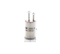 MANN WK6038 Fuel Filter 95mm Height Fits Volvo S60 S80 V40 V60 V70 XC60 XC70