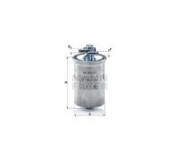 MANN WK842/21X Fuel In-Line Filter With Gasket/Seal 133mm Height Fits Audi A4 A6
