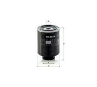 MANN WK9023Z Fuel Filter With Gasket/Seal Fits Mitsubishi L200 / Triton