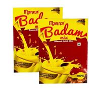 Manna Badam Mix, 200G, Almond Drink Mix, Instant Drink Mix, Almond Bits, No Artificial Flavour or Colour, Product of India Pack Of 2