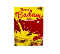 Manna Badam Mix, 200G, Almond Drink Mix, Instant Drink Mix, Almond Bits, No Artificial Flavour or Colour, Product of India Pack Of 1
