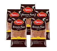 Manna Brown Rice, 5kg (1kg x 5 Packs) - Premium Quality, Long Grain, Unpolished. 100% Natural. Naturally Low GI, High in Fibre. Helps Control Diabetes