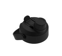 Manna Ranger Dual Lid Replacement - 2-in-1 Leak-Proof Lid with Flip-Up Straw and Chugger Spout - Includes Straw - Black