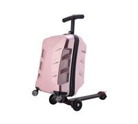 Manned Riding Luggage Suitcase - 21 Inch Trolley Case with Scooter, 120kg Load Capacity, TSA Lock, 120° Steering for Adults and Teenagers