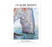 Manneporte - Claude Monet Print, Impressionist Poster, Framed Wall Art, Famous Paintings, Modern Art Home Decor, Gift Idea, Archival Matte, A4 (Print Only) - 29.7x21cm