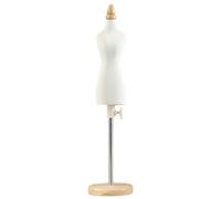 Mannequin Body Female 1/4 Mannequin Body Torso Height Adjuatble Dressmakers Dummy with Base Stand for Sewing Doll Display Type A 16.1-22.8 Inch