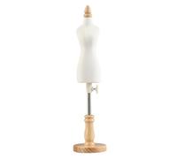 Mannequin Body Female Sewing Mannequin 1/4 Mannequin Body Torso Adjuatble Dressmakers Dummy with Base Stand 16.1-22.8 Inch Height for Sewing Doll Display