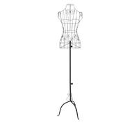 Mannequin Body Model With Stand, Half-Length Model, Wire Mannequin Dress Form Male Female, Adjustable Height Display 140-160 CM, Dressmakers Tailors Dummy Fashion, Black