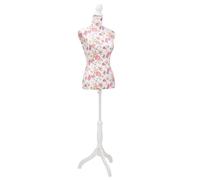 Mannequin Bust Velvet Torso White Adjustable 133-168cm Chest 84 Waist 67 Tripod