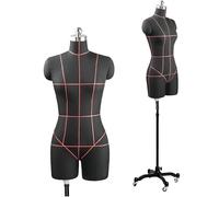 Mannequin Dress Form for Sewing - Height Adjustable Tailor Dummy on Wheels, Full Size Adult Torso for Dressmaking