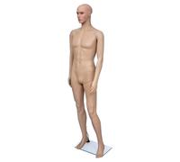 Mannequin Female Beige 175cm PE Body Glass Base Aluminium Stand Realistic 360deg
