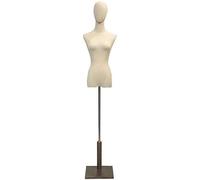 Mannequin Female Tailors Dummy Dressmaking Display Bust Dressmakers With Wooden Base Adjustable for Apparel(F,S)