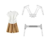 Mannequin Form Invisible Hanger set, Portable Clothing Photography Display Stand, Wall Mount Transparent Acrylic Dress Form Model Torso, for Adult & Kids Clothing Display