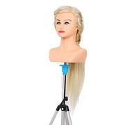 Mannequin Head, Cosmetology Hair Mannequin Head 1 Beige Dummy Head, Hairdressing Tool, Mannequin Head, 70% Human Hair, 20% Animal Hair,10% Fiber, Plastics with 70% Real Human