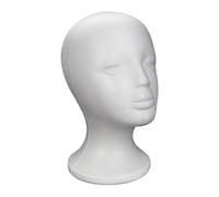 Mannequin Head, Female Long-lasting Foam Head , Easy-To-Use And Carry Mannequin Heads For Wigs, Smooth Wide Application Mannequins Display For Scarves Hats Wig Cap Glasses