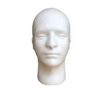 Mannequin Head for Male Fashion Accessories Hat Display Mannequin for Hairstyling Practice White Head