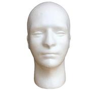 Mannequin Head, Male Hair Mannequin Head, White Foam Head Model, Mannequin Wig Display Stand Holder for Home, Salon, Shop