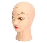 Mannequin Head Skin Texture Eyelash Extension Training Head with Stable PVC Base for Beauty Practice