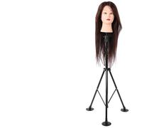 Mannequin Head Stand, Wig Stand For Styling Adjustable Height From 73cm to 130cm with Suction Cups Wig Head Tripod, For Hairdressing Training and Salon Use (Black)