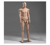Mannequin,Life Size Poseable Male & Female Mannequin, Realistic Full Body Dress Form for Retail Display, Art Studio & Fashion Show, Standing Dummy Torso Model (Natural Finish)