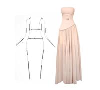 Mannequin Lightweight Dress Holder Metal Rack Stainless Steel, Laundry Female Body Shape Display Stand, Hollow Retail Mannequin Hanger Hook(M)