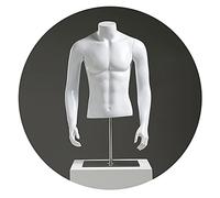Mannequin Male Mannequin Body Torso, Sportswear Tailors Dummy Display Bust for Swimwear Fashion And Shopfittings Manikins, Maniquins With Stand, 2 Colours, White