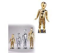 Mannequin Mannequin Torso Kids Size Full Body with Head Hands, Glossy Fiberglass Dress Form for 10-12 Years Old Child, Clothing Store Display Dummy(Gold,Height 80cm/31in)