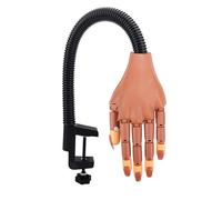 Mannequin Mechanical Hand with Flexible Arm & Clamp - Nail Art Practice & Display Model