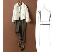 Mannequin Metal Frame Mannequin Coat Hanger W/Shoulder Grooves Body Shape Display Hangers for Photography/Wardrobe Adjustable Dress Holder Rack