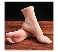 Mannequin Stockings Large Size Female Foot Model Cloned For Art Lifesize For Art Silicone TPE(Wheat Toes No bone,One pair of feet)